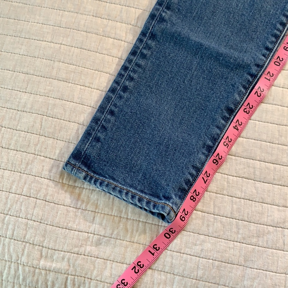 Levi’s 512 slim taper made and crafted med wash high rise unisex jeans 28/32 - Picture 14 of 16